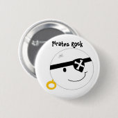 Piraten Rots Ronde Button 5,7 Cm (Voorkant /achterkant)