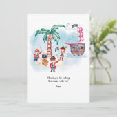 Piraten Schatzoeken Kaart Jongens Verjaardag  (Staand voorkant)