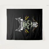 Piraten schedel botten achtergrond wandkleed (Voorkant (horizontaal))