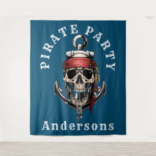 Piraten Schedel Buit Achtergrond Wandkleed