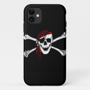 Piraten schedel en gekruiste botten iPhone 11 hoesje