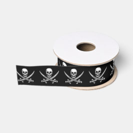 Piraten schedel en gekruiste botten grosgrain lint