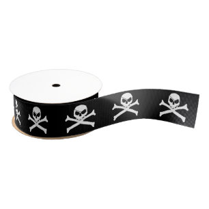 Piraten schedel en gekruiste botten grosgrain lint