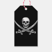 Piraten schedel en gekruiste botten (TLAPD) Cadeaulabel (Voorkant)