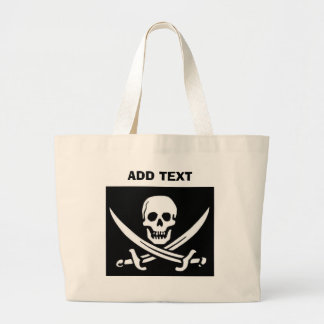 Piraten schedel en zwaarden grote tote bag