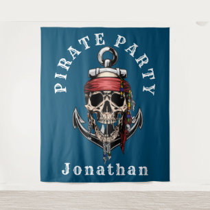 Piraten Schedel Hartelijkheden achtergrond Wandkleed