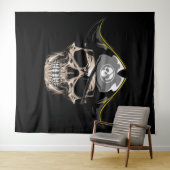 Piraten-schedel Kapitein Jack achtergrondpaneel Wandkleed (In Situ (horizontaal))