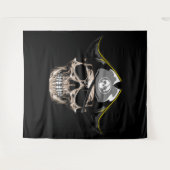 Piraten-schedel Kapitein Jack achtergrondpaneel Wandkleed (Voorkant (horizontaal))