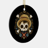 Piraten schedel keramisch ornament (Rechts)