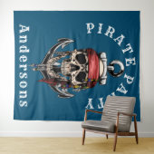 Piraten Schedel Loods Achtergrond Wandkleed (In Situ (horizontaal))