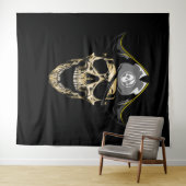 Piraten Schedel Schat Achtergrond Wandkleed (In Situ (horizontaal))
