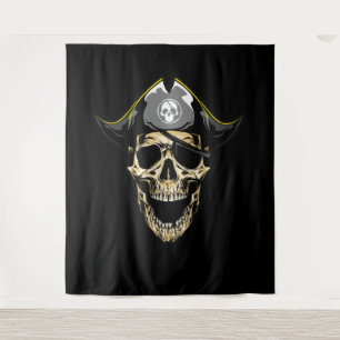 Piraten Schedel Schat Achtergrond Wandkleed