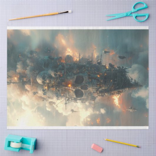 piraten schedel schip vliegt decoupage tissuepapier (Craft)