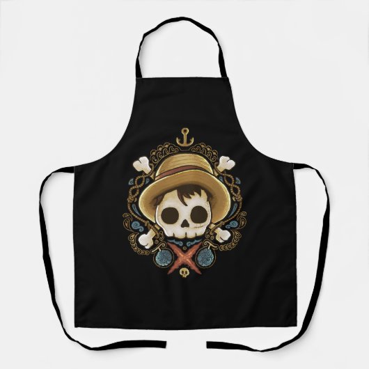Piraten schedel schort (Voorkant)