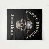 Piraten schedel wandkleed (Voorkant (horizontaal))