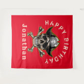 Piraten schedelbotten achtergrond wandkleed (Voorkant (horizontaal))