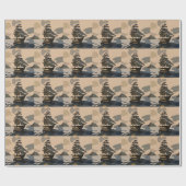 Piraten schip avontuur piraat cadeaupapier (Vlak)