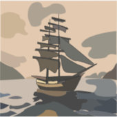 Piraten schip avontuur piraat sticker (Voorkant)