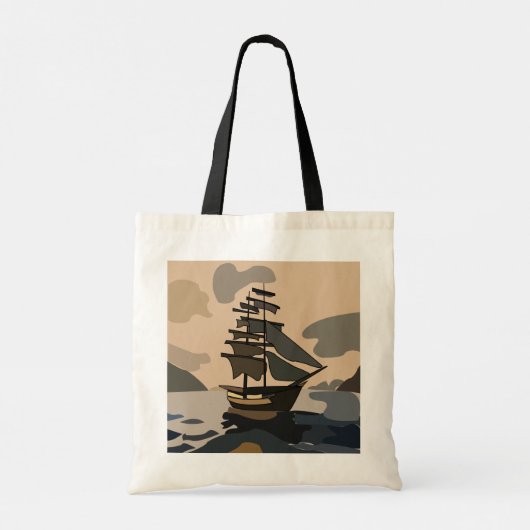 Piraten schip avontuur piraat tote bag (Achterkant)