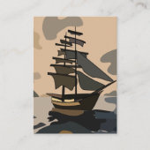 Piraten schip avontuur piraat visitekaartje (Voorkant)