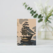 Piraten schip avontuur piraat visitekaartje (Staand voorkant)