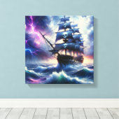 Piraten Schip Canvas Afdruk (Insitu (Houten vloer))