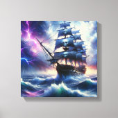 Piraten Schip Canvas Afdruk (Voorkant)