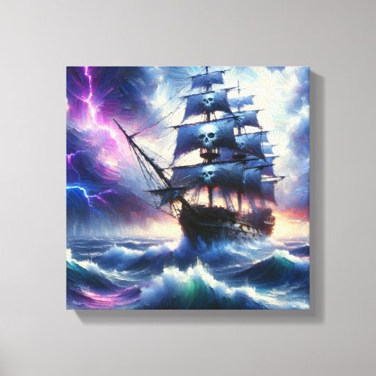 Piraten Schip Canvas Afdruk (Voorkant)