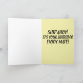 PIRATEN SCHIP FOTO VERJAARDAGSKAART GROTE KAART (Binnen)