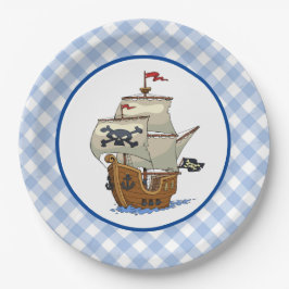 Piraten schip papieren bordje