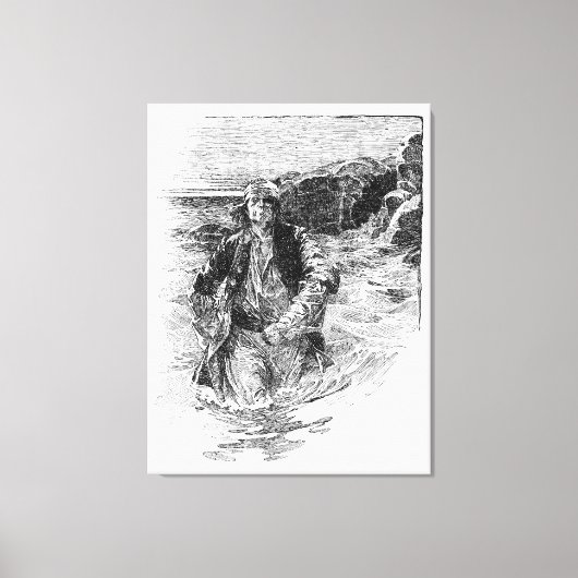  Piraten, Sir Henry Morgan in de Oceaan Canvas Afdruk (Voorkant)