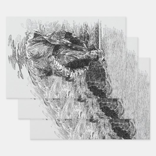  Piraten, Sir Henry Morgan in de Oceaan Inpakpapier Vel (Set)