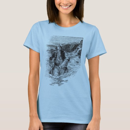  Piraten, Sir Henry Morgan in de Oceaan T-shirt (Voorkant)