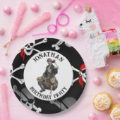 Piraten Skelet Papieren Bordje (Feest)