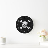Piraten, Skull en Crossbones Clock Ronde Klok (Huis)
