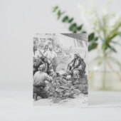  piraten tellen hun schatten en loot briefkaart (Staand voorkant)