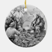  piraten tellen hun schatten en loot keramisch ornament (Achterkant)