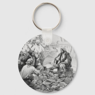  piraten tellen hun schatten en loot sleutelhanger