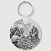 piraten tellen hun schatten en loot sleutelhanger (Achterkant)