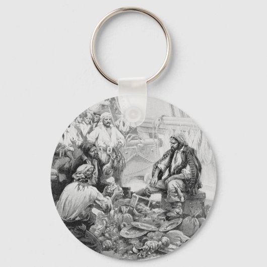  piraten tellen hun schatten en loot sleutelhanger (Achterkant)