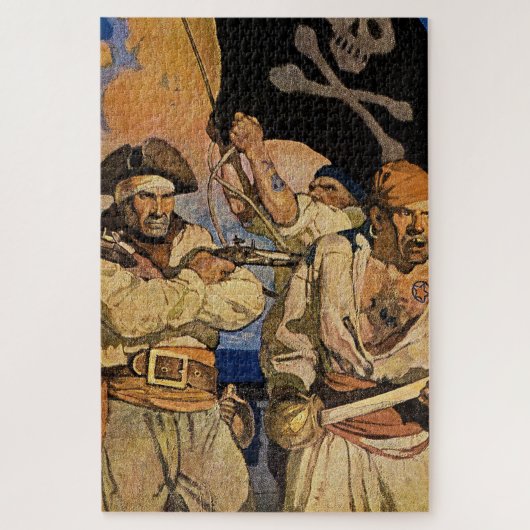 “Piraten” Treasure Island-omslag door NC Wyeth Legpuzzel (Verticaal)