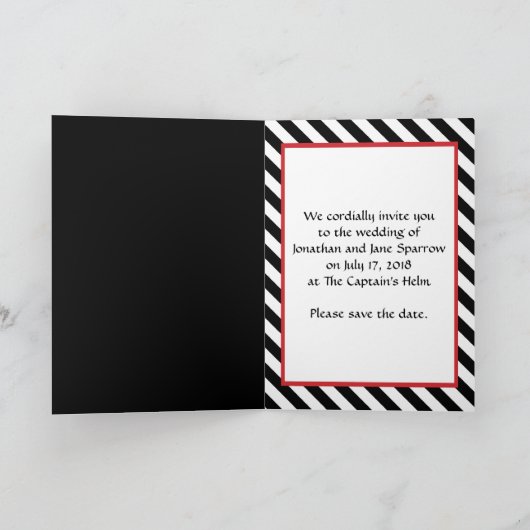 piraten trouw uitnodigingen (Binnen)