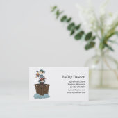 Piraten: Twee piraten in een boot Visitekaartje (Staand voorkant)