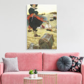 Piraten uit de oude tijd, William Kidd die schat b Canvas Afdruk (Insitu (Woonkamer))