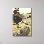Piraten uit de oude tijd, William Kidd die schat b Canvas Afdruk (Voorkant)