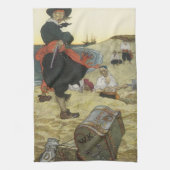 Piraten uit het verleden, William Kidd die schat b Theedoek (Verticaal)