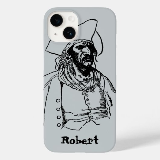 Piraten uit vroeger tijden, een schets van een boe Case-Mate iPhone case (Achterkant)