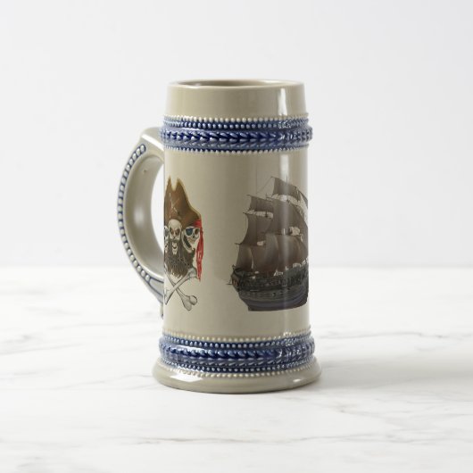 Piraten van Black Beard Bierpul (Voorkant links)