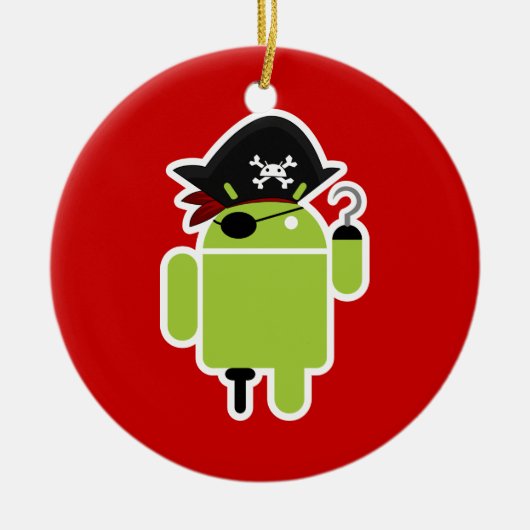 Piraten versus Ninjas Keramisch Ornament (Voorkant)