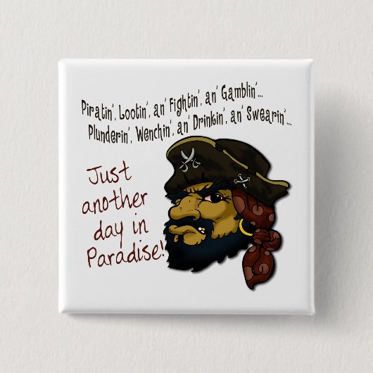 Piraten! Vierkante Button 5,1 Cm (Voorkant)